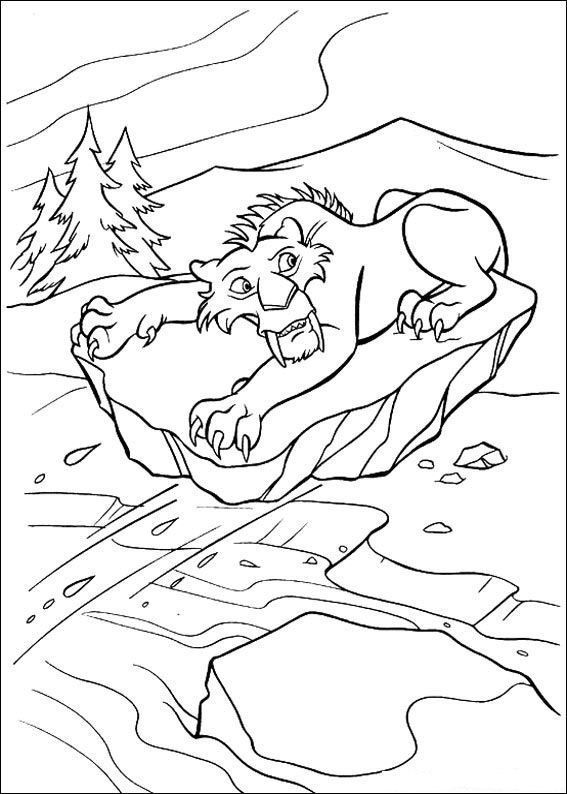 Plansa de colorat cu Ice Age 33 27